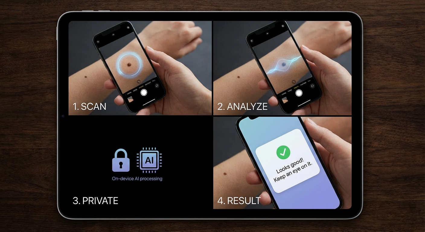 A visual overview of local AI skin lesion screening